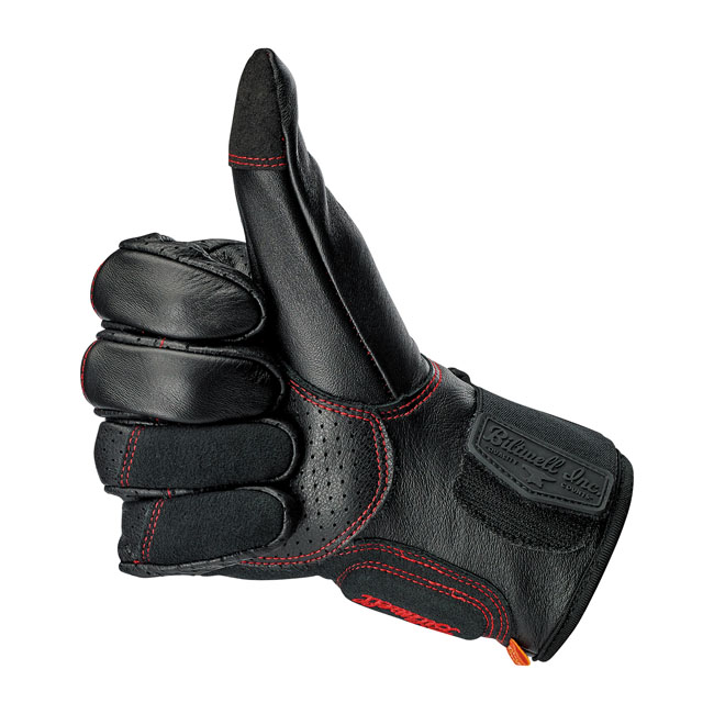 Biltwell Borrego gloves black/redline CE appr. Size XS