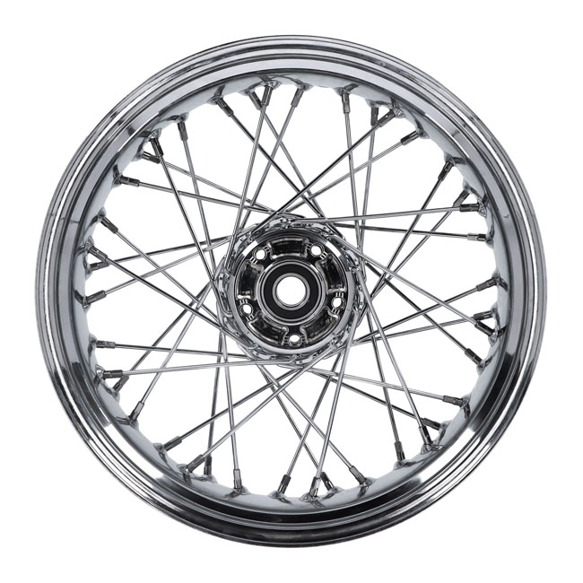 5.00 x 16 rear wheel 40 spokes chrome