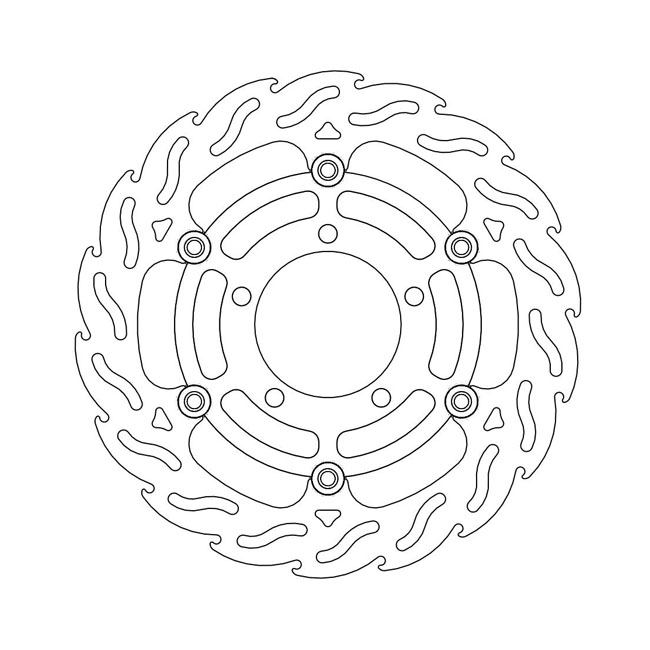 Moto-Master Flame series floating brake rotor