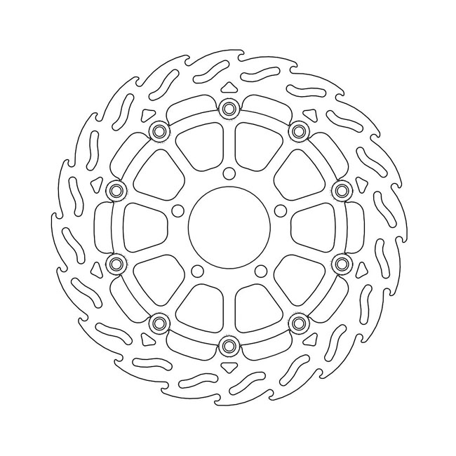 Moto-Master Flame series floating brake rotor