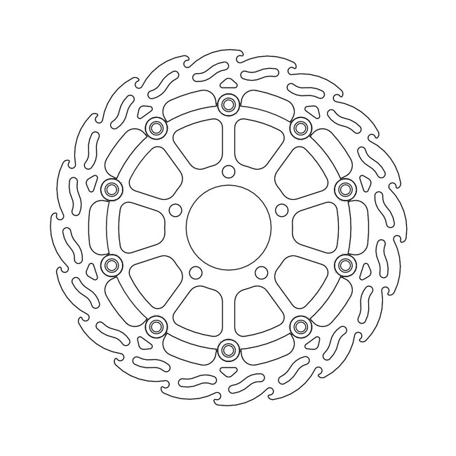 Moto-Master Flame series floating brake rotor