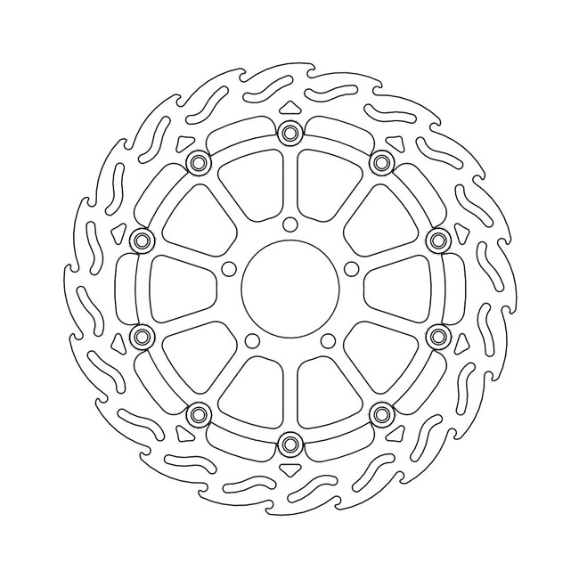 Moto-Master Flame series floating brake rotor