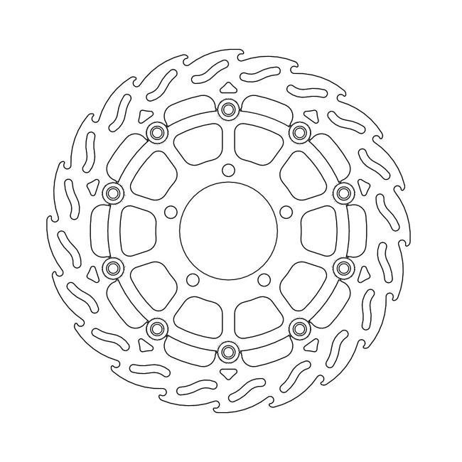 Moto-Master Flame series floating brake rotor