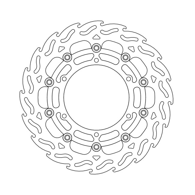 Moto-Master Flame series floating brake rotor