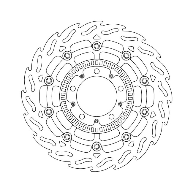 Moto-Master Flame series floating brake rotor