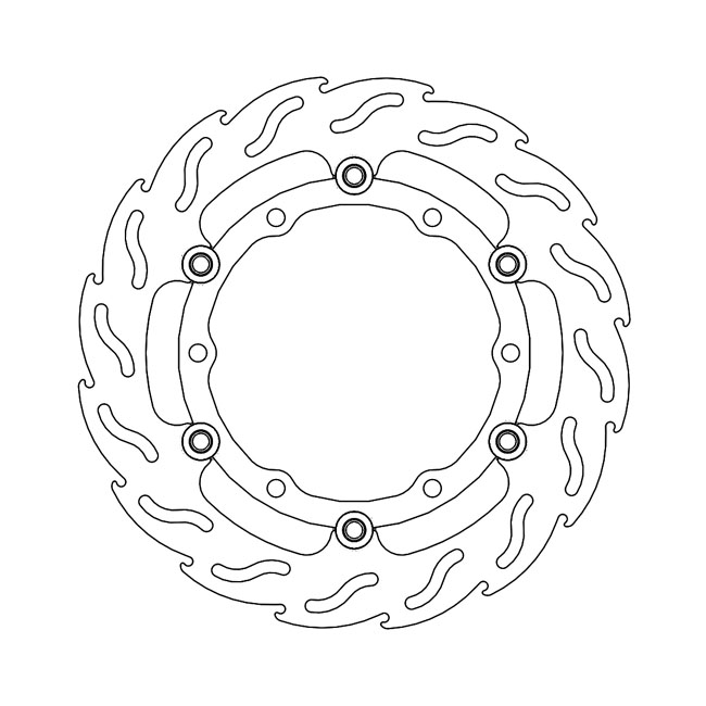 Moto-Master Flame series floating brake rotor