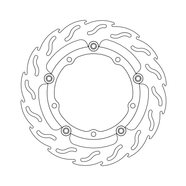 Moto-Master Flame series floating brake rotor