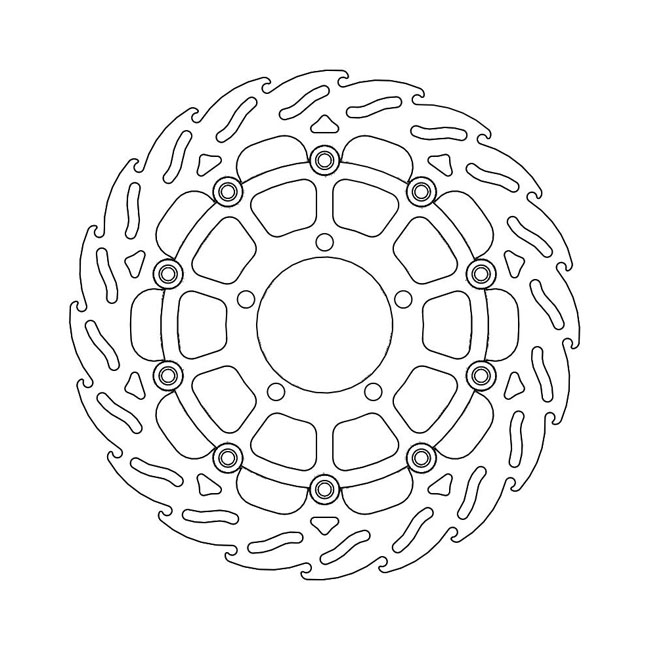 Moto-Master Flame series floating brake rotor