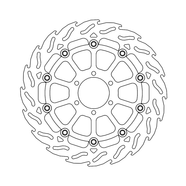 Moto-Master Flame series floating brake rotor