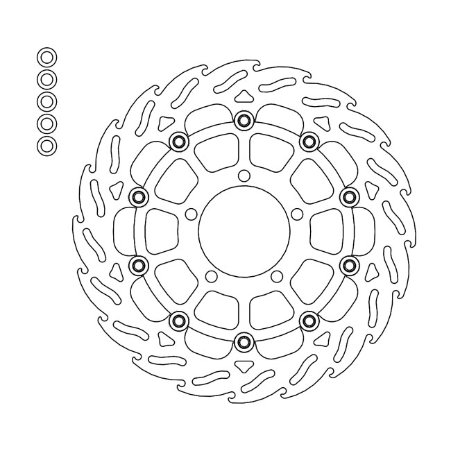 Moto-Master Flame series floating brake rotor