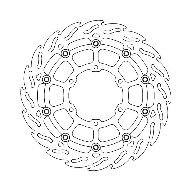 Moto-Master Flame series floating brake rotor