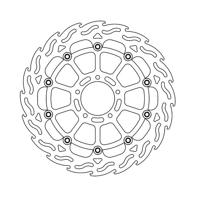 Moto-Master Flame series floating brake rotor