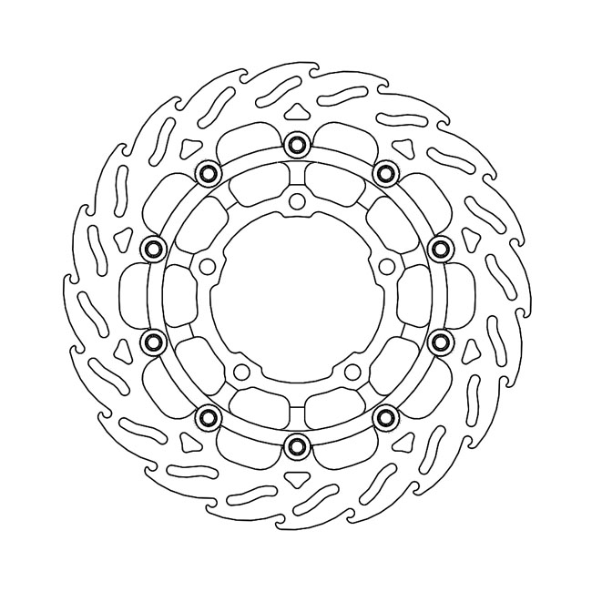 Moto-Master Flame series floating brake rotor