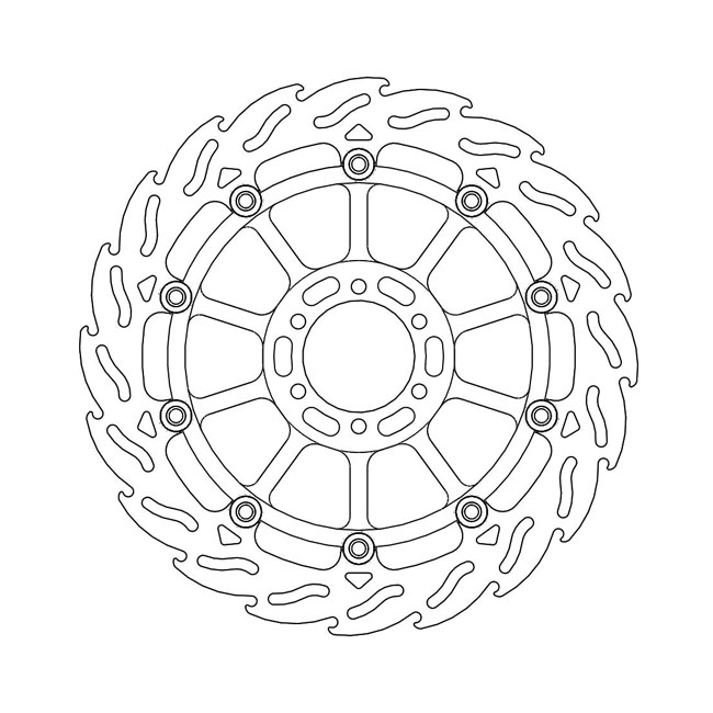 Moto-Master Flame series floating brake rotor