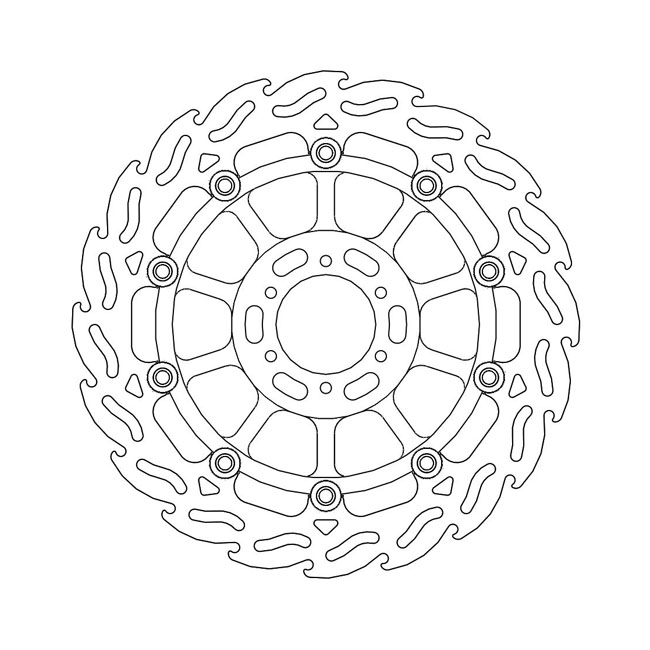 Moto-Master Flame series floating brake rotor