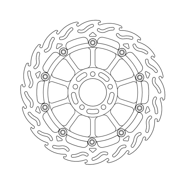 Moto-Master Flame series floating brake rotor