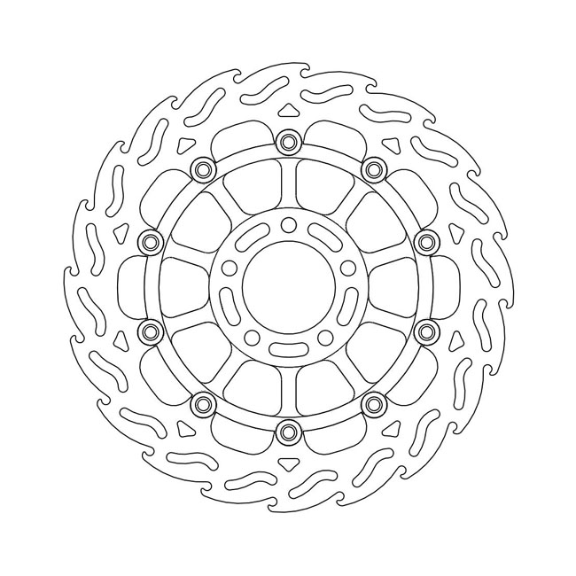 Moto-Master Flame series floating brake rotor