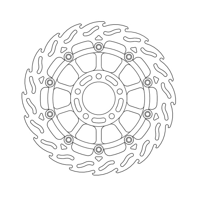 Moto-Master Flame series floating brake rotor