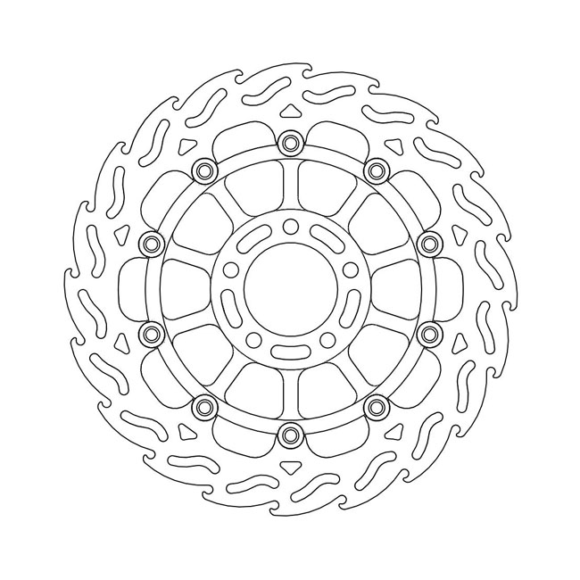 Moto-Master Flame series floating brake rotor