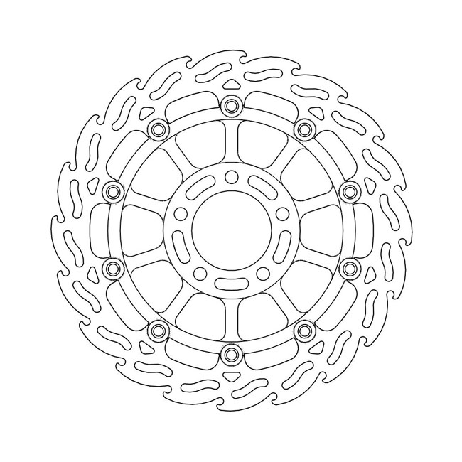 Moto-Master Flame series floating brake rotor