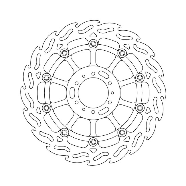 *6 DAYS EXTRA TRANSIT TIME* Moto-Master Flame series floating brake rotor