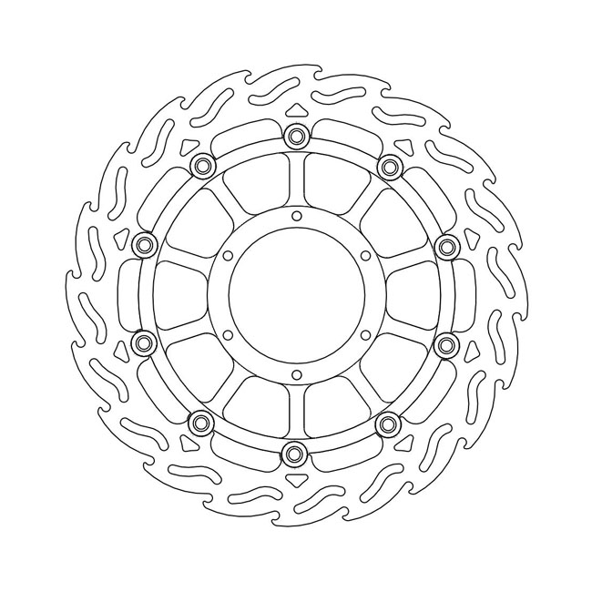 Moto-Master Flame series floating brake rotor