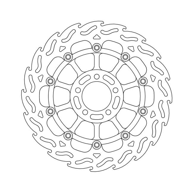 Moto-Master Flame series floating brake rotor