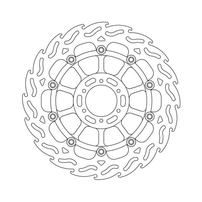 Moto-Master Flame series floating brake rotor