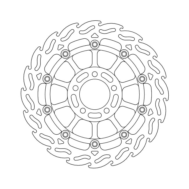 Moto-Master Flame series floating brake rotor