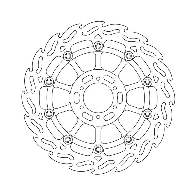 Moto-Master Flame series floating brake rotor