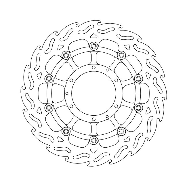 Moto-Master Flame series floating brake rotor