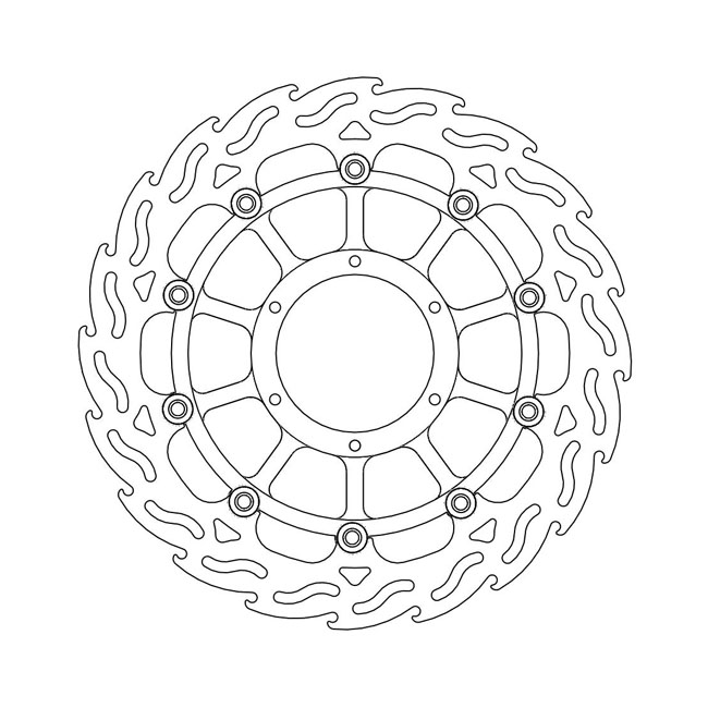 Moto-Master Flame series floating brake rotor