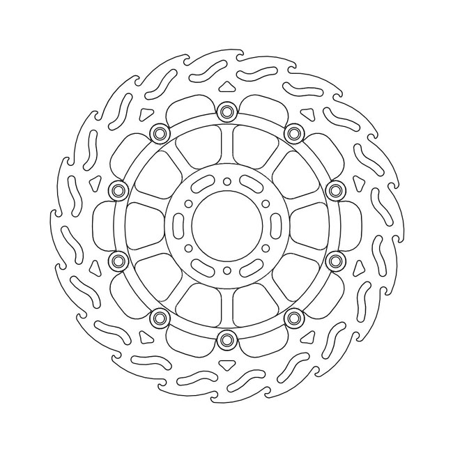 Moto-Master Flame series floating brake rotor