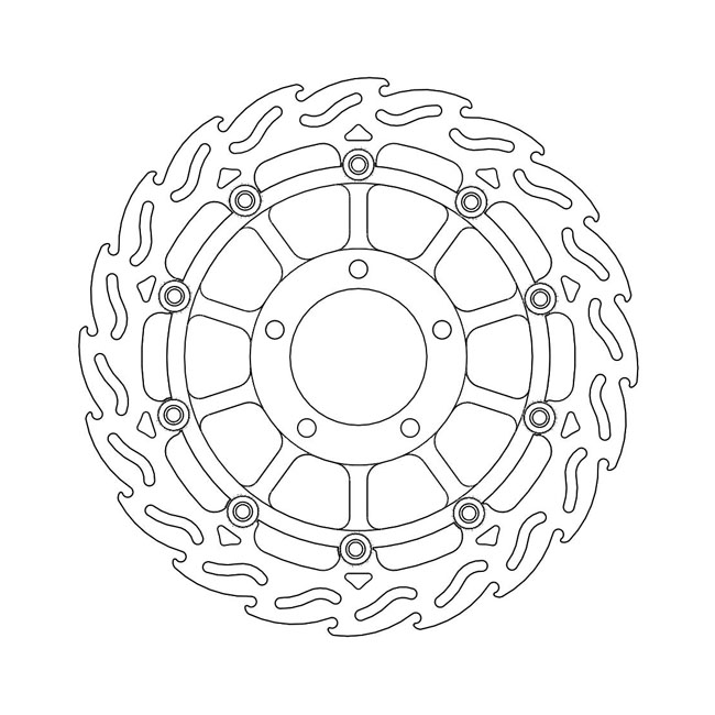 Moto-Master Flame series floating brake rotor