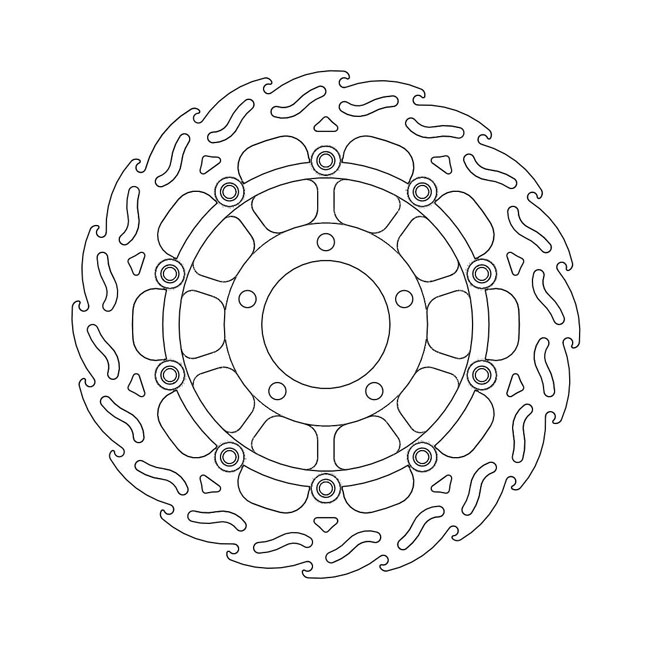 Moto-Master Flame series floating brake rotor