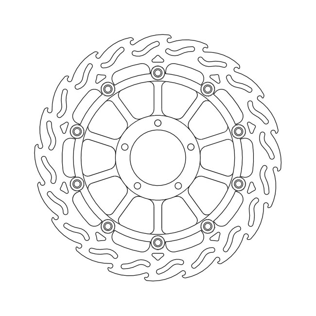 Moto-Master Flame series floating brake rotor