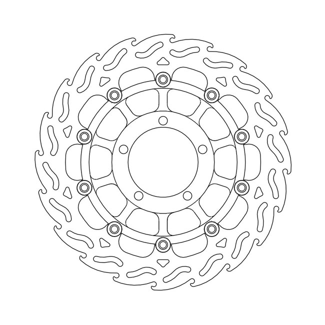 Moto-Master Flame series floating brake rotor