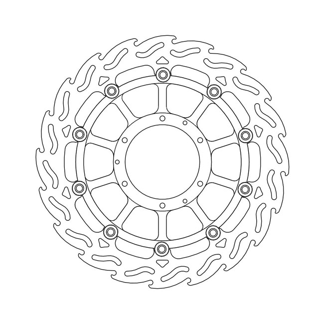 Moto-Master Flame series floating brake rotor