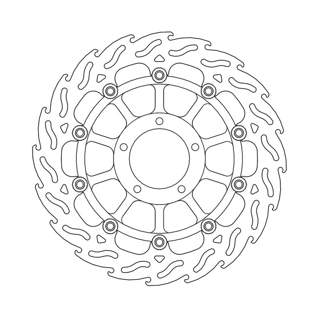 Moto-Master Flame series floating brake rotor