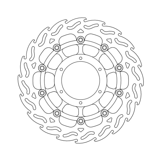 Moto-Master Flame series floating brake rotor