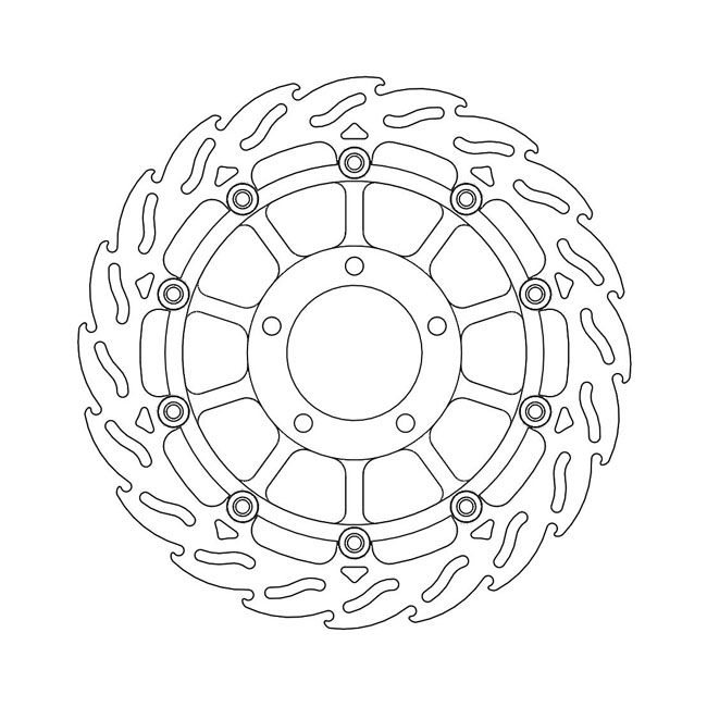 Moto-Master Flame series floating brake rotor