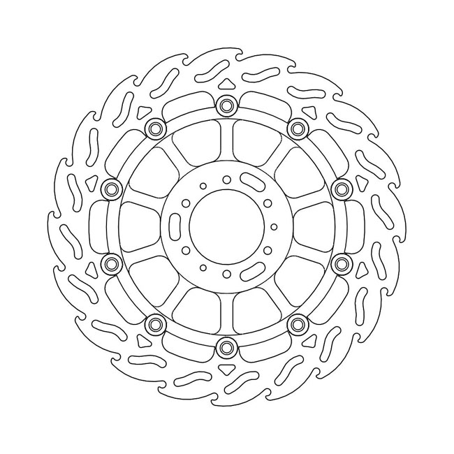 Moto-Master Flame series floating brake rotor