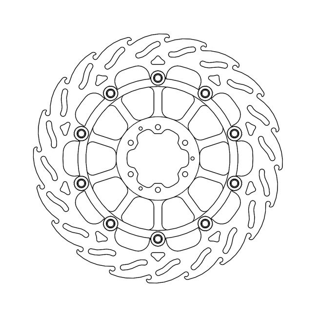 Moto-Master Flame series floating brake rotor