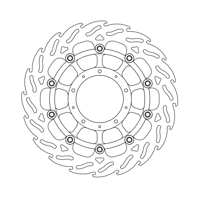 Moto-Master Flame series floating brake rotor