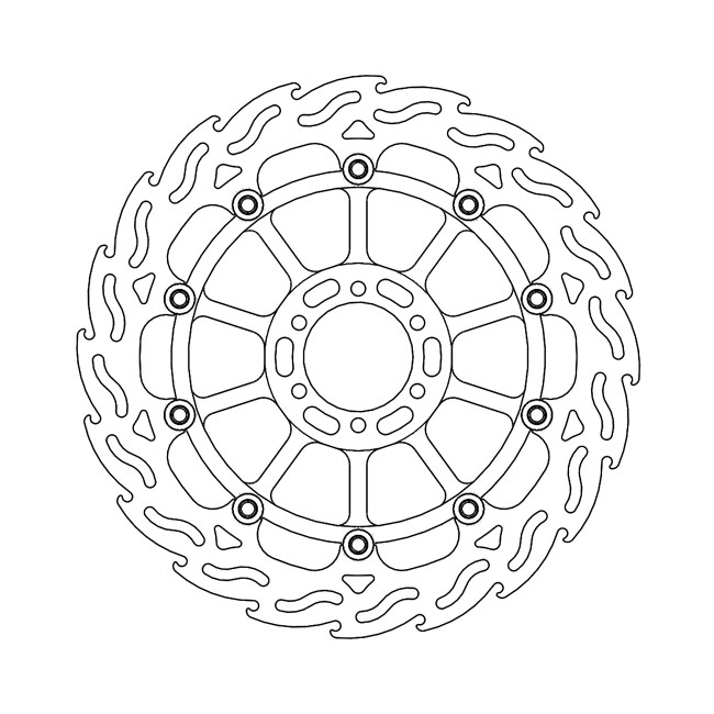 Moto-Master Flame series floating brake rotor