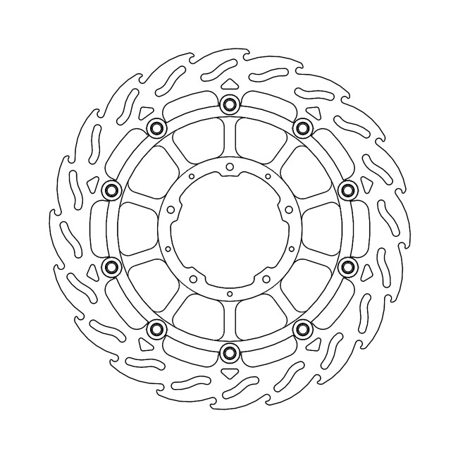 Moto-Master Flame series floating brake rotor