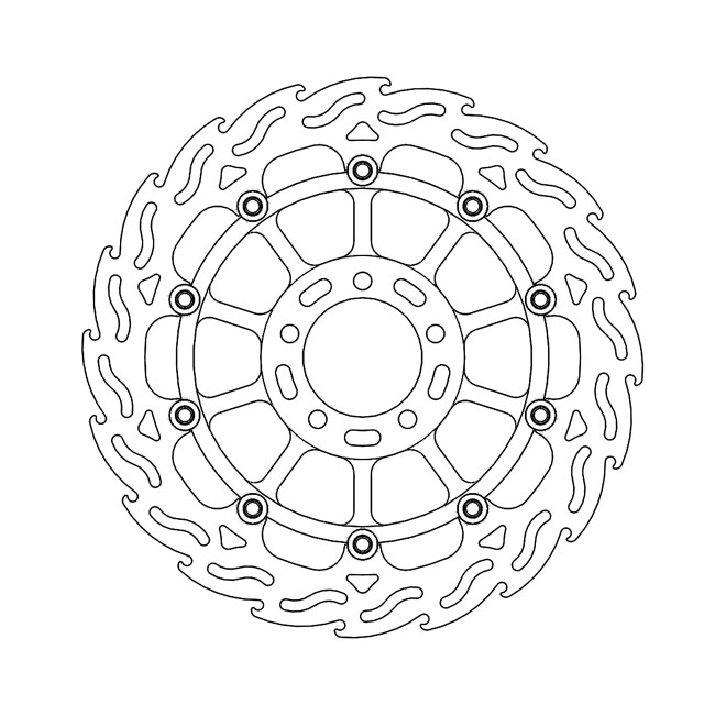 Moto-Master Flame series floating brake rotor