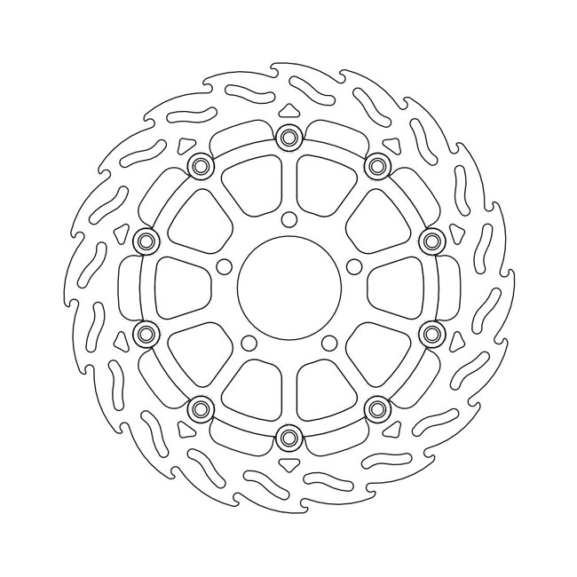 Moto-Master Flame series floating brake rotor