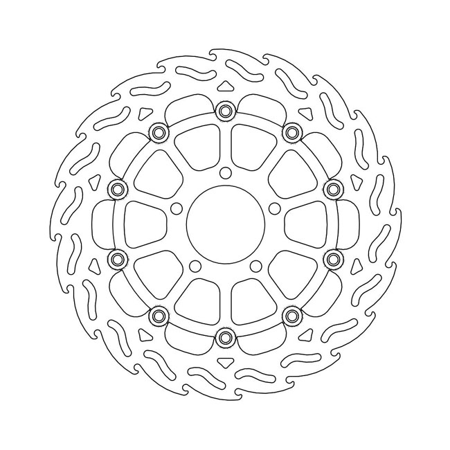 Moto-Master Flame series floating brake rotor