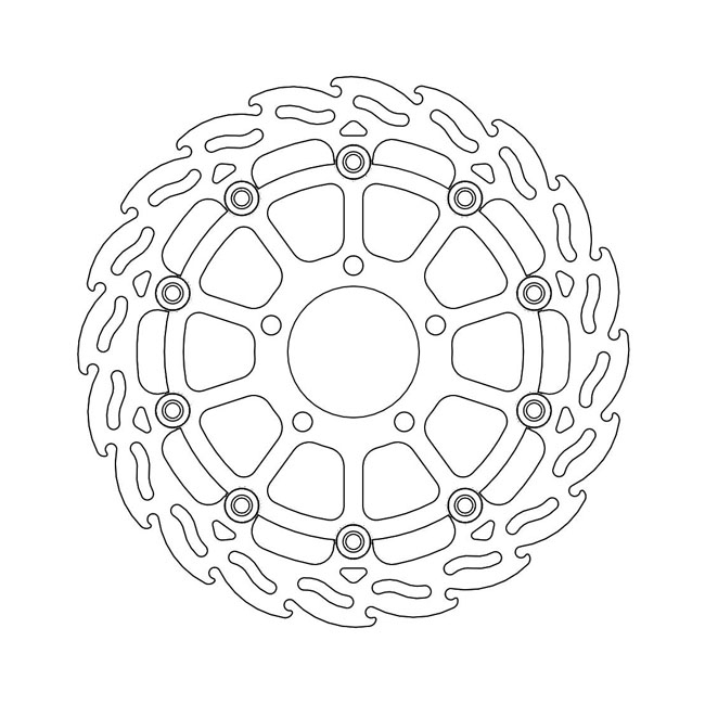 Moto-Master Flame series floating brake rotor